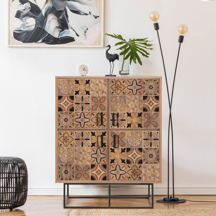 Hanah Home Quantum Solo - Retro Pino Atlántico y Negro